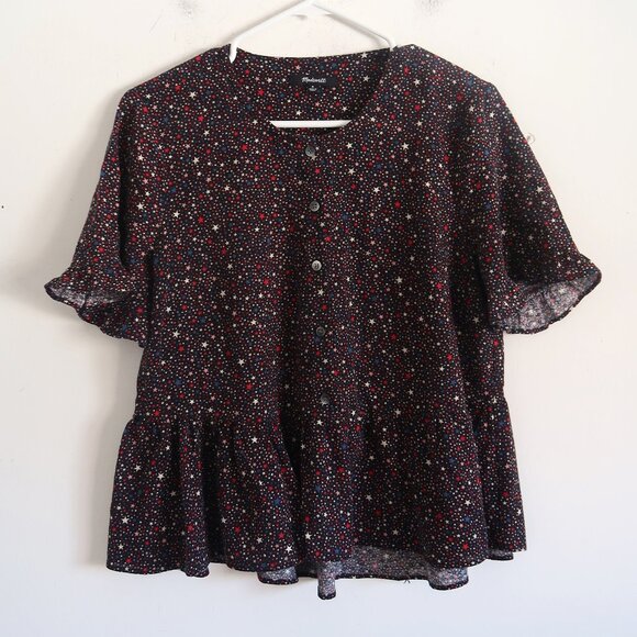 Madewell Tops - Madewell Starry Peplum Top - Size Medium